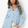 Chemise Oversize Surteinte En Jean