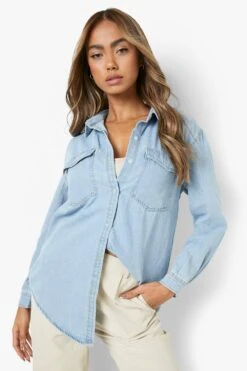 Chemise Oversize Surteinte En Jean