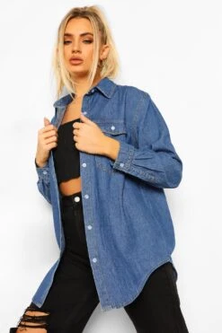 BOOHOO Chemise En Jean Oversize