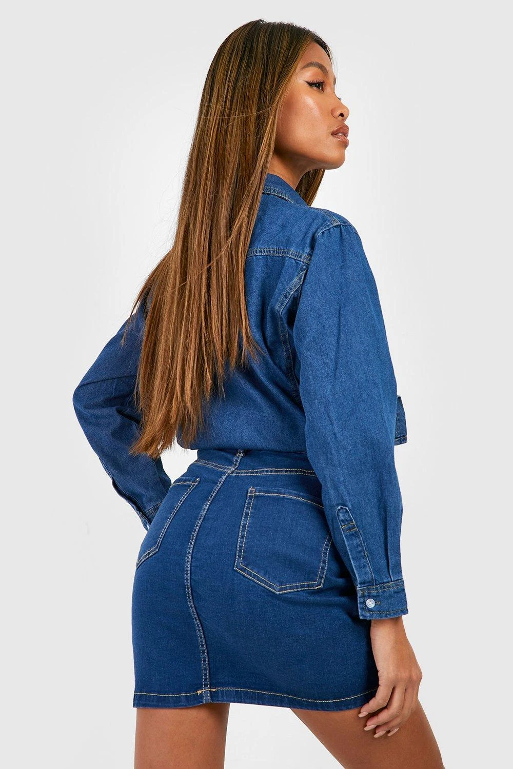 Jupe Basique Stretch En Jean – Image 2