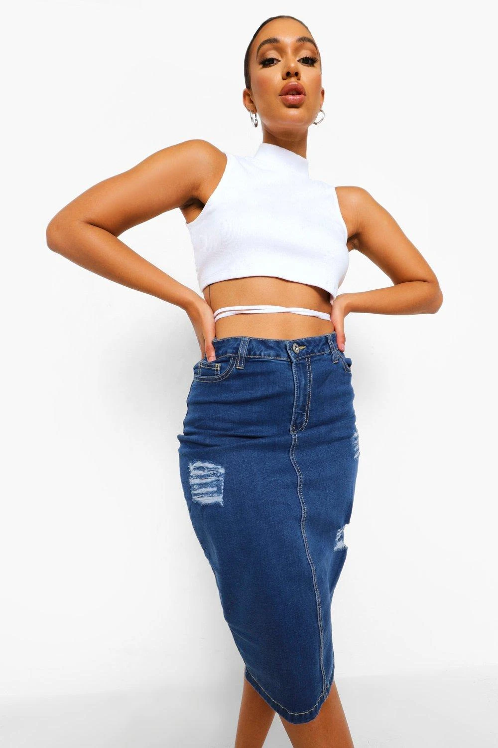 Jupe Mi Longue En Jean