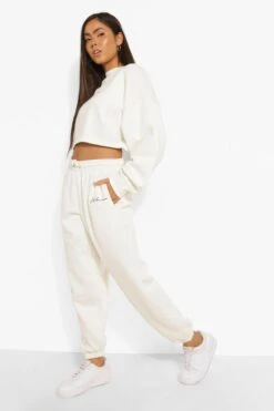 Jogging Oversize En Tissu Recyclé Avec Broderie