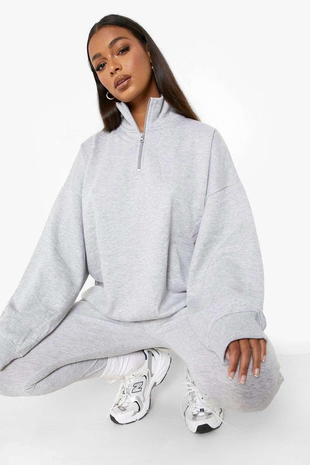 Sweat Oversize à Col Zippé En Tissu Recyclé – Image 4