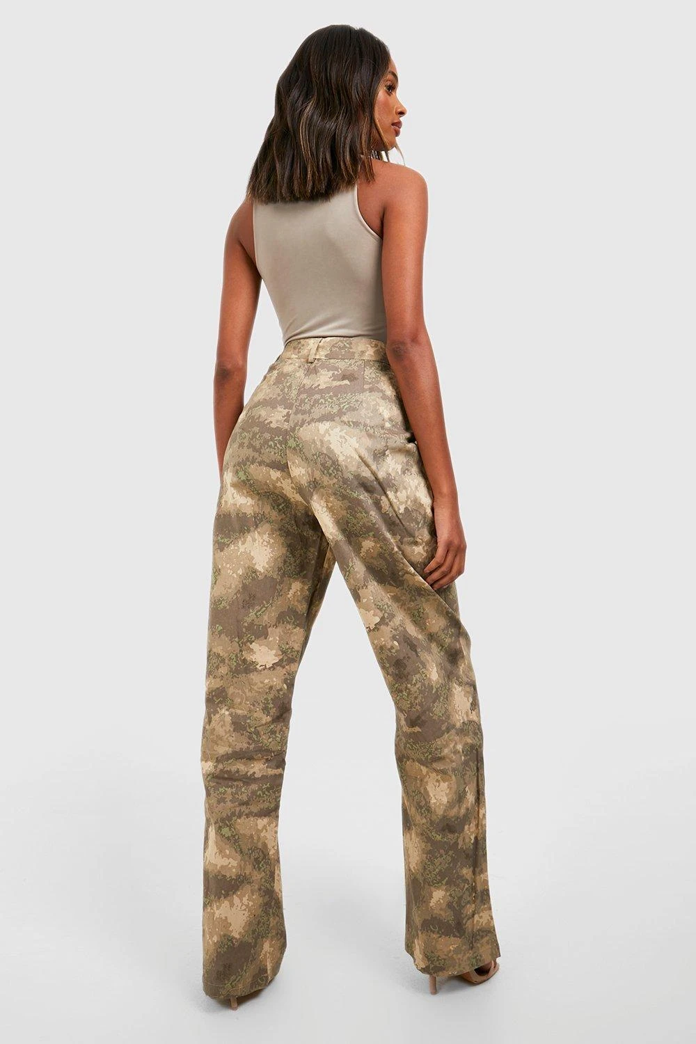 Pantalon Cargo Droit Effet Camouflage – Image 2