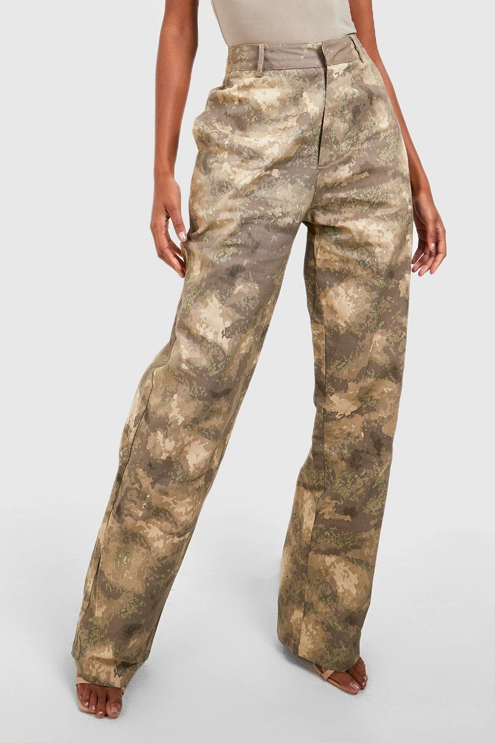 Pantalon Cargo Droit Effet Camouflage – Image 4