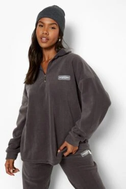 Sweat En Polaire à Col Zippé