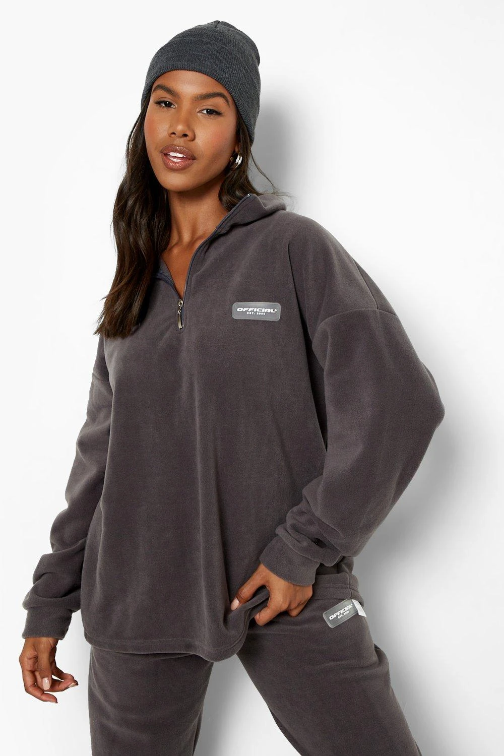 Sweat En Polaire à Col Zippé