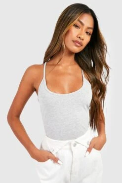 Débardeur Basique à Col Rond Et Bretelles Fines