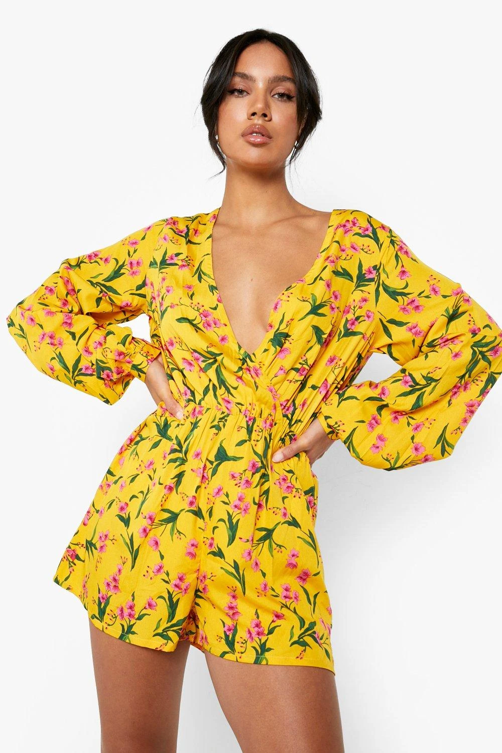 Combishort Ample à Imprimé Fleuri – Image 4