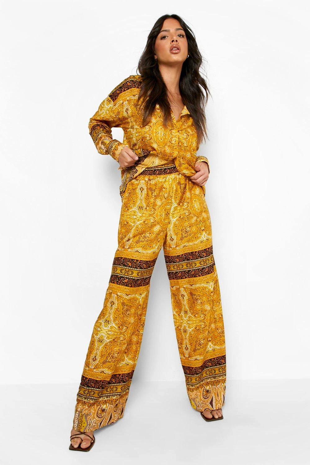 Pantalon Large à Imprimé Cachemire – Image 3