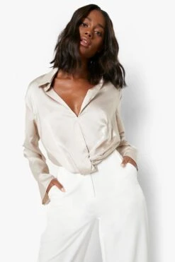 Chemise Satinée Et Drapée