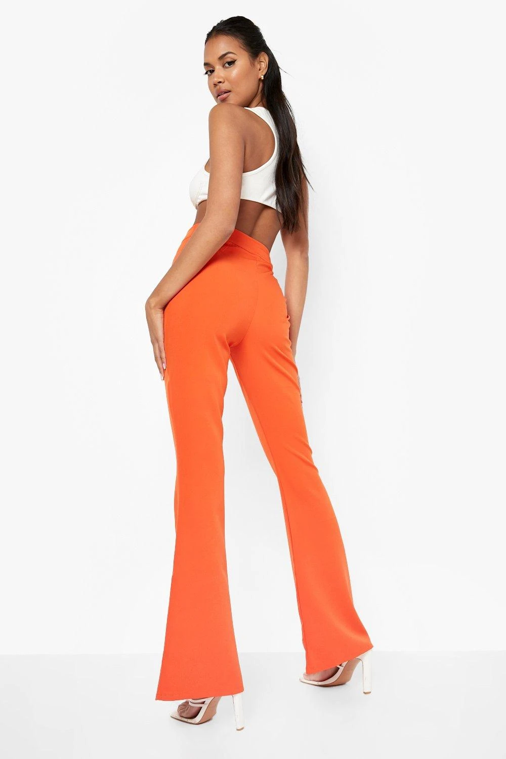 Pantalon Flare Slim à Coutures Contrastantes – Image 2