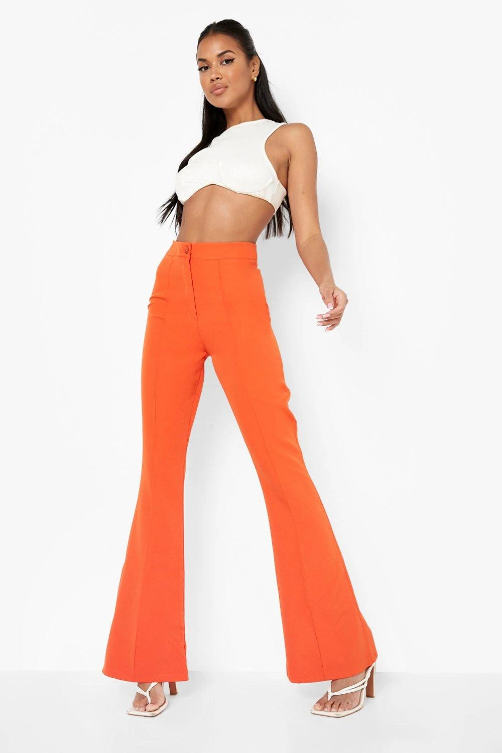 Pantalon Flare Slim à Coutures Contrastantes – Image 4