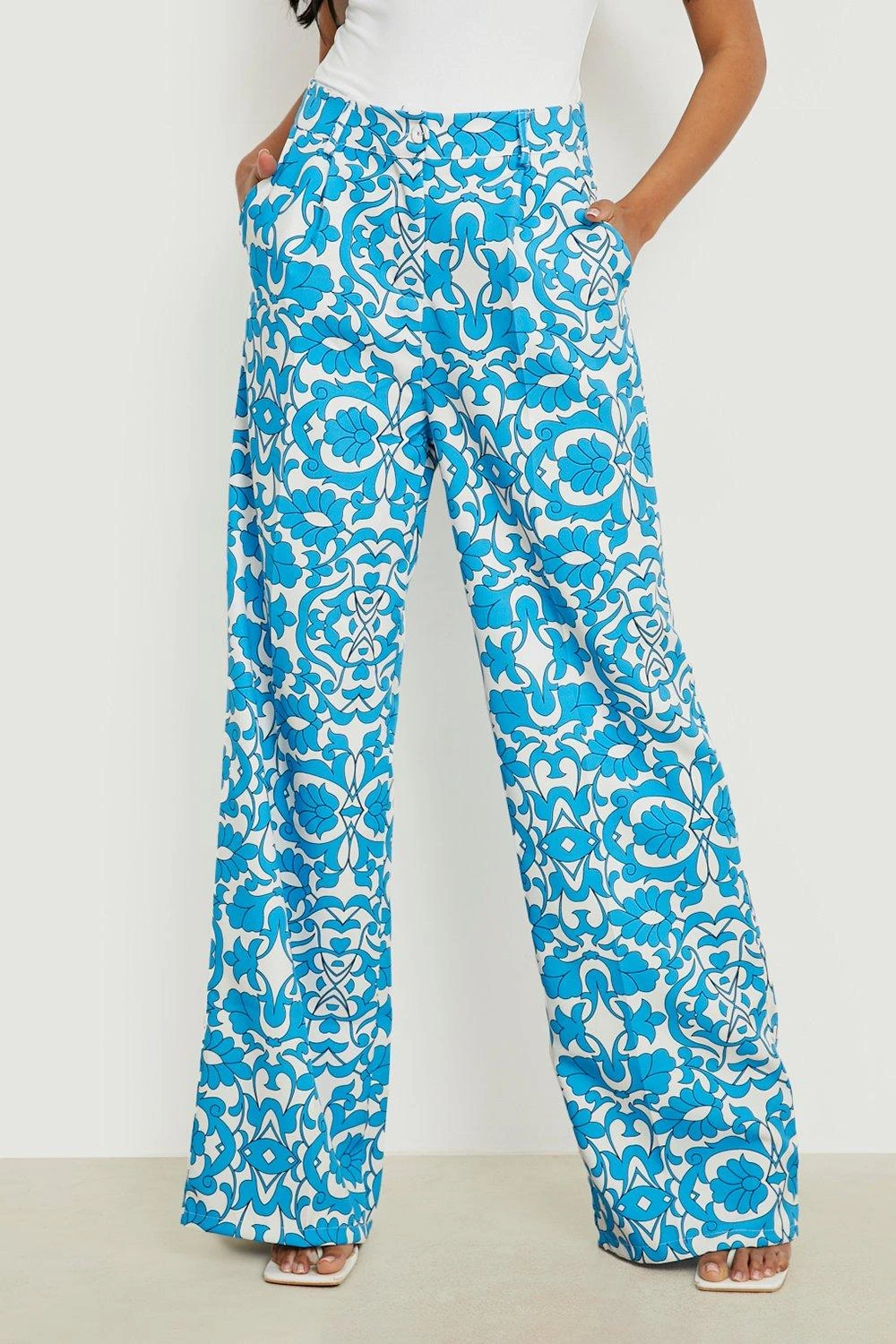 Pantalon Large à Imprimé Porcelaine – Image 4