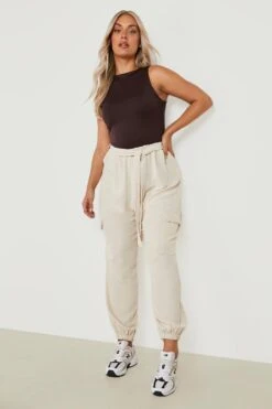 Grande Taille - Jogging Cargo Texturé