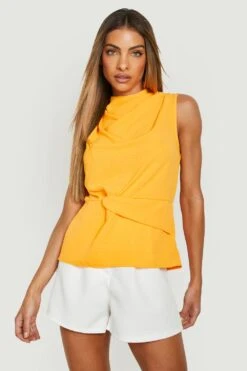 Blouse Effet Martelé à Col Bénitier