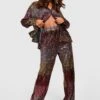 Pantalon Large Pailleté Surteint