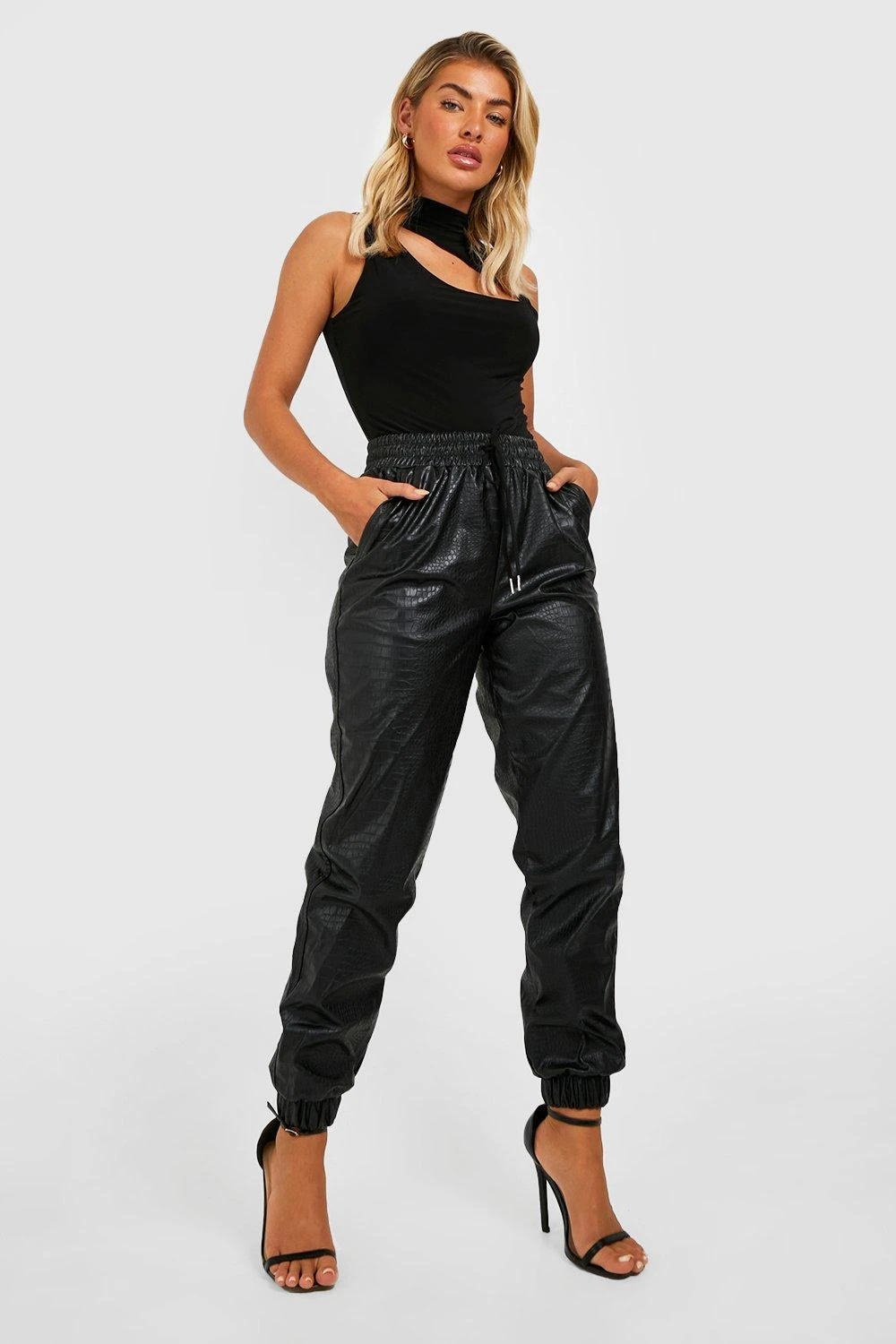 Jogging Effet Croco En Similicuir – Image 3