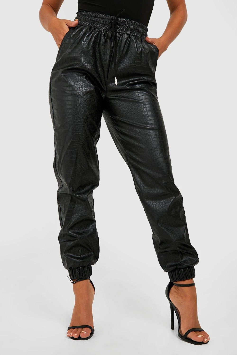 Jogging Effet Croco En Similicuir – Image 4