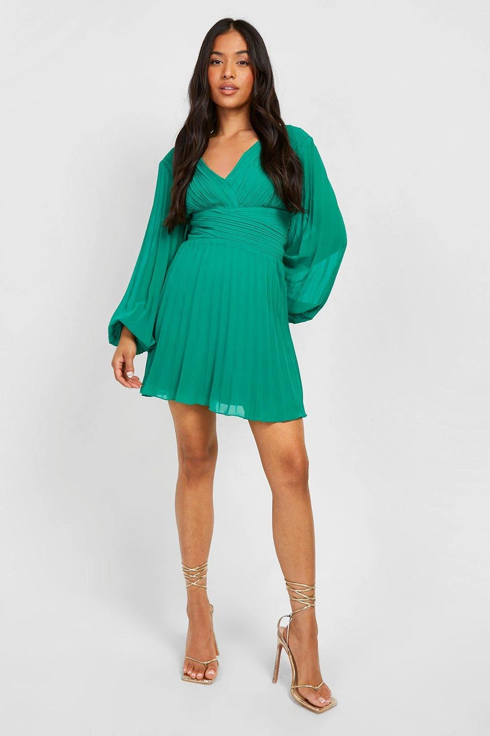 Petite - Robe Portefeuille Plissée – Image 3