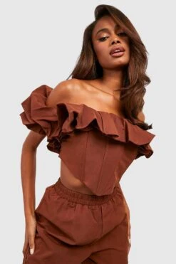 Corset à Col Bateau Et Manches Larges