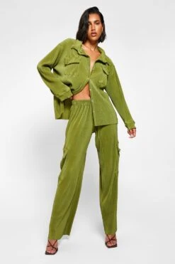 Pantalon Cargo Plissé