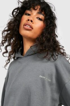 Sweat à Capuche à Slogan Imprimé