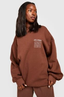 Sweat Universitaire Oversize à écussons