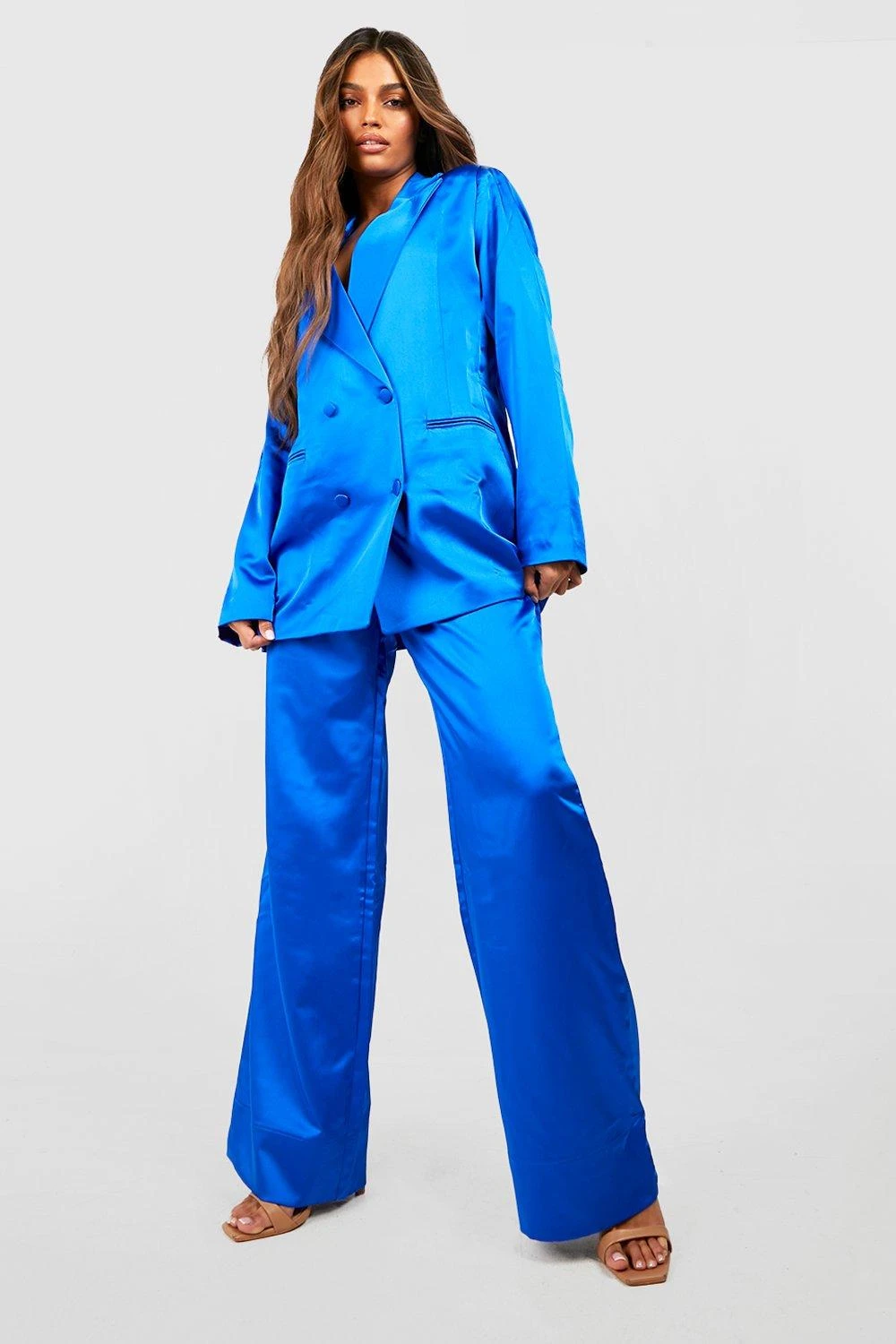 Pantalon Large Satiné En Tissu Premium – Image 3