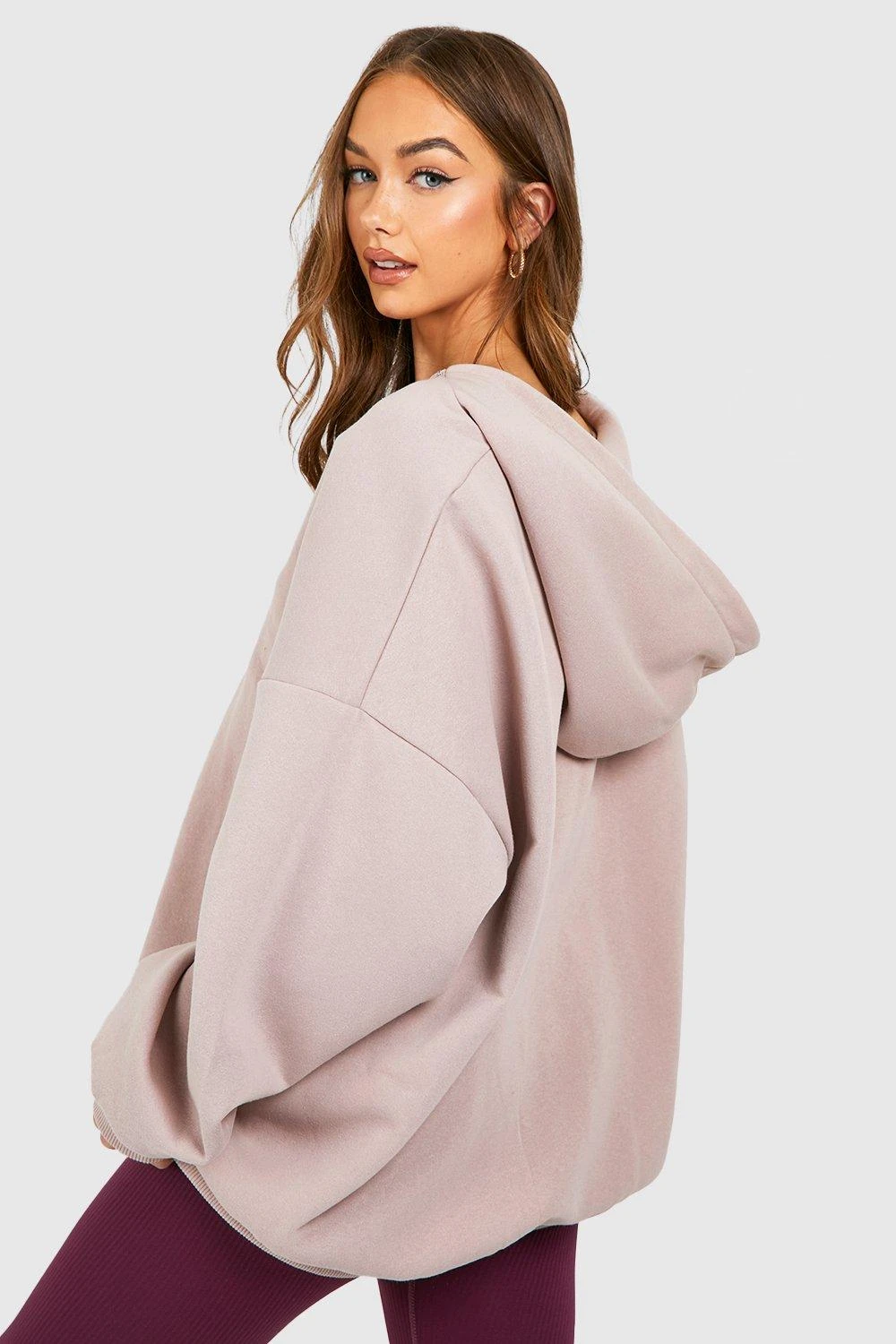 Sweat à Capuche Oversize à Col Zippé – Image 2