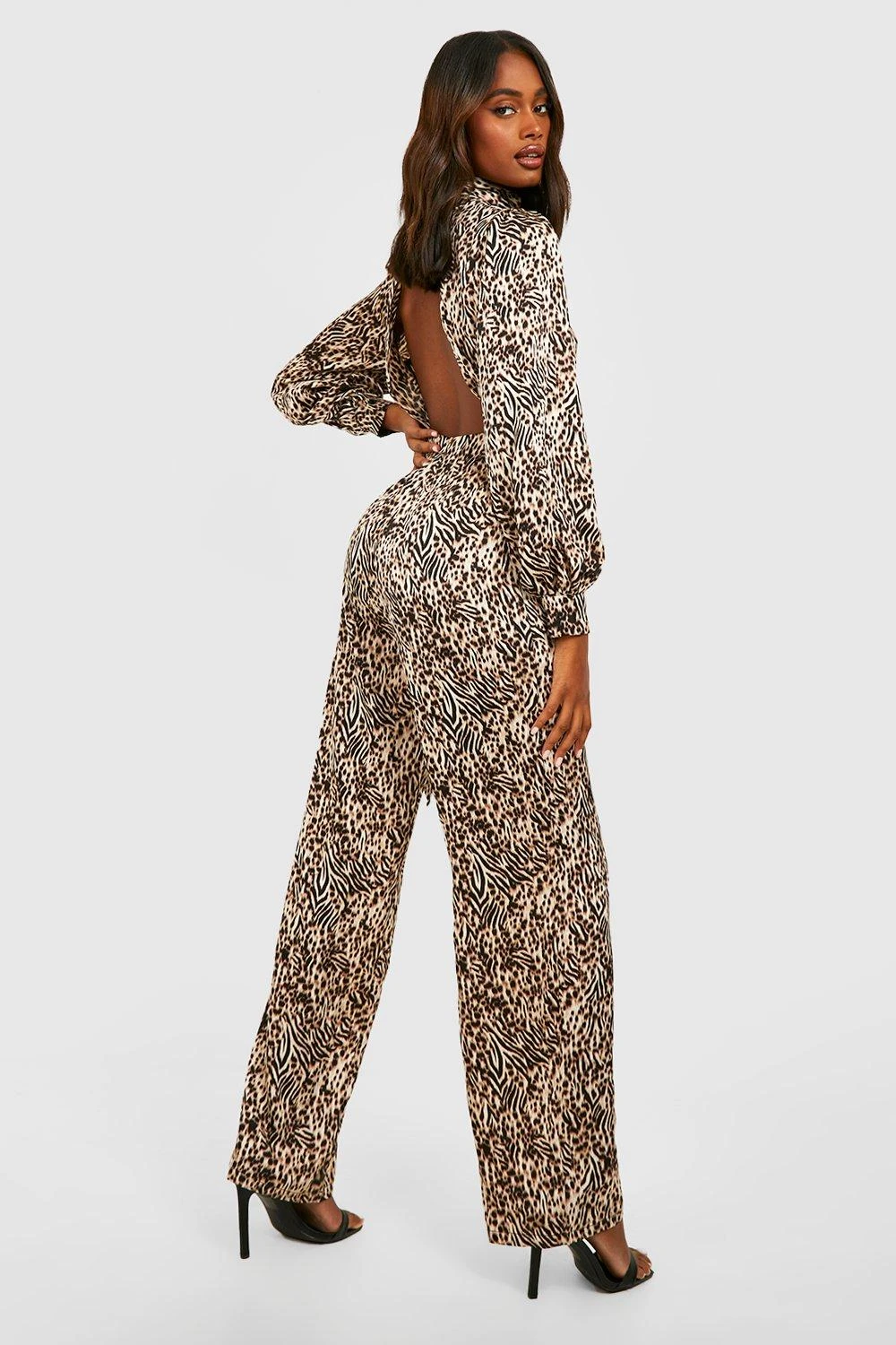 Combinaison à Col Montant Et Imprimé Animal – Image 2