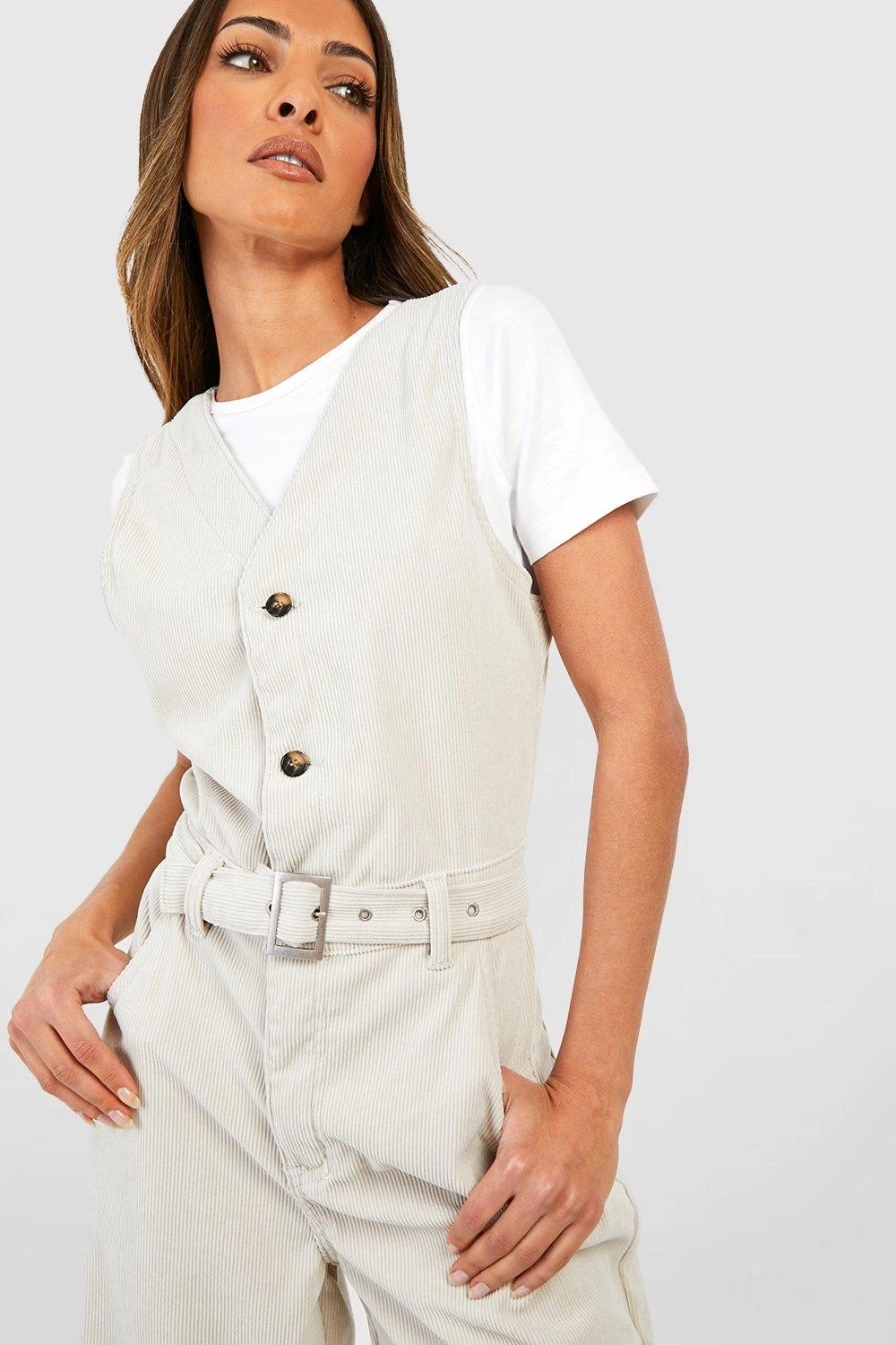 Combinaison En Velours Côtelé à Ceinture – Image 4