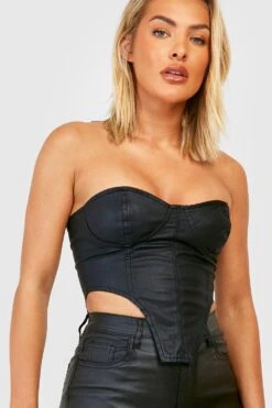 BOOHOO Corset Enduit En Jean