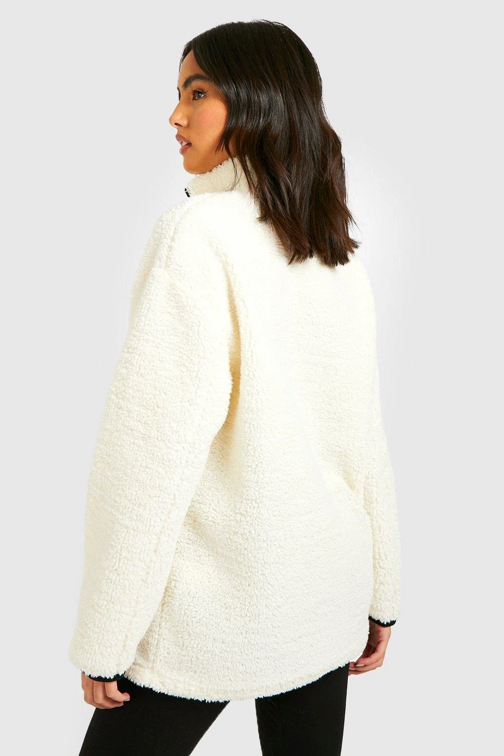 Sweat Zippé En Faux Mouton – Image 2