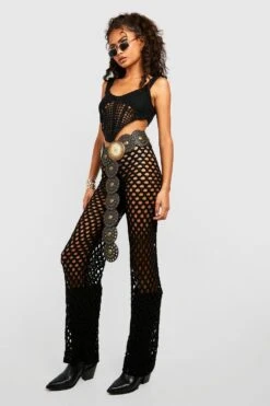 BOOHOO Pantalon Large En Crochet