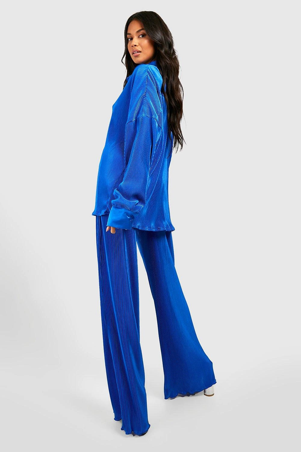 Pantalon Flare Plissé En Tissu Premium – Image 2