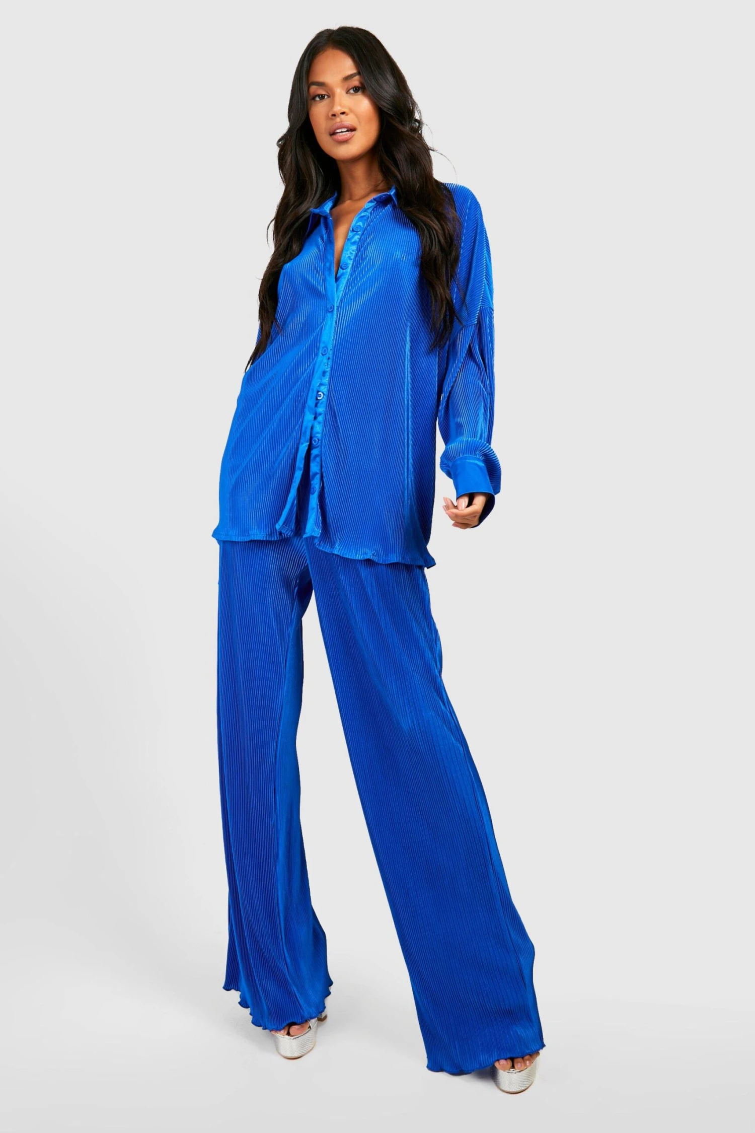 Pantalon Flare Plissé En Tissu Premium – Image 4