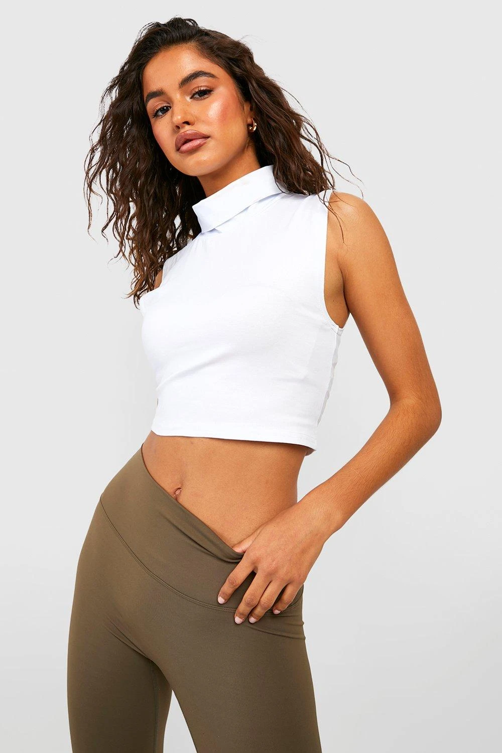 Crop Top Basique Sans Manches En Jersey – Image 4