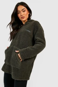 Sweat à Capuche Zippé En Polaire Premium à écussons