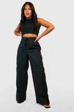 Grande Taille - Pantalon Cargo à Taille En V