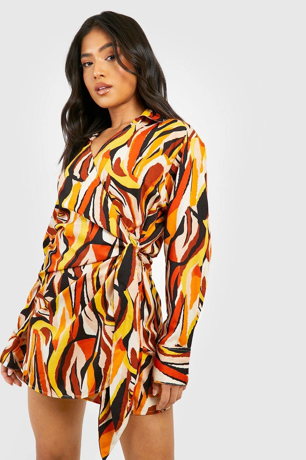 Petite - Robe Portefeuille Zébrée – Image 3