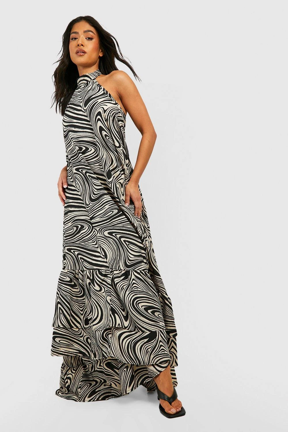 Petite - Robe Longue Marbrée Dos Nu – Image 3