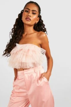 BOOHOO Haut Bandeau En Tulle