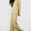 BOOHOO Pantalon Large Côtelé