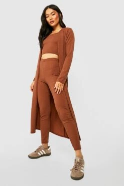 Pardessus Côtelé à Manches Longues