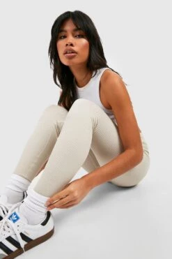 Legging Structuré Côtelé