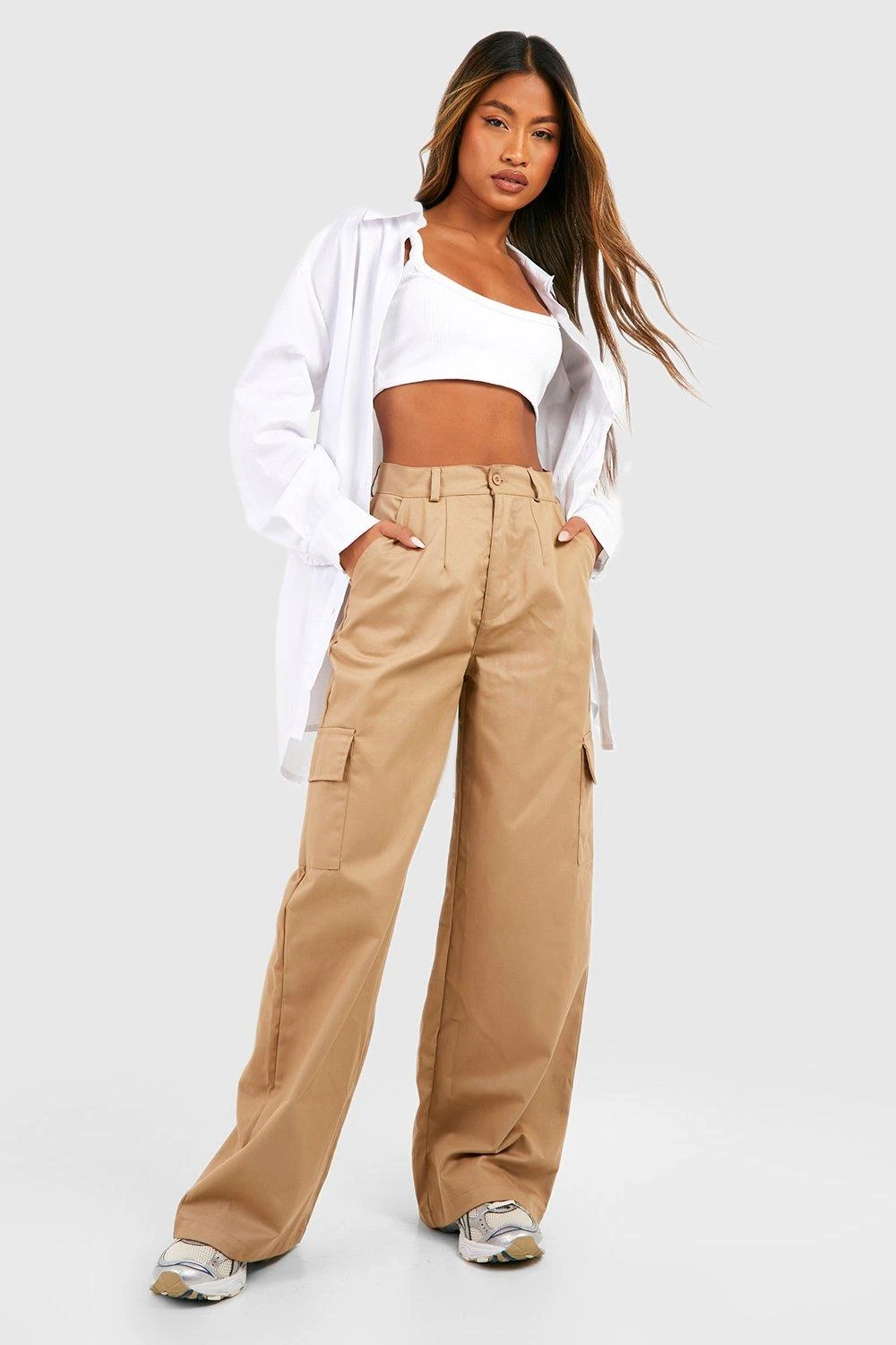 Pantalon Cargo Taille Haute