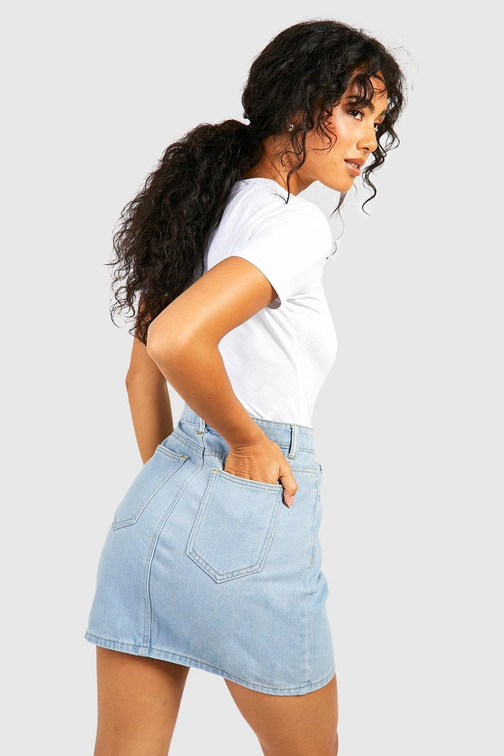 Jupe Taille Haute En Jean – Image 2