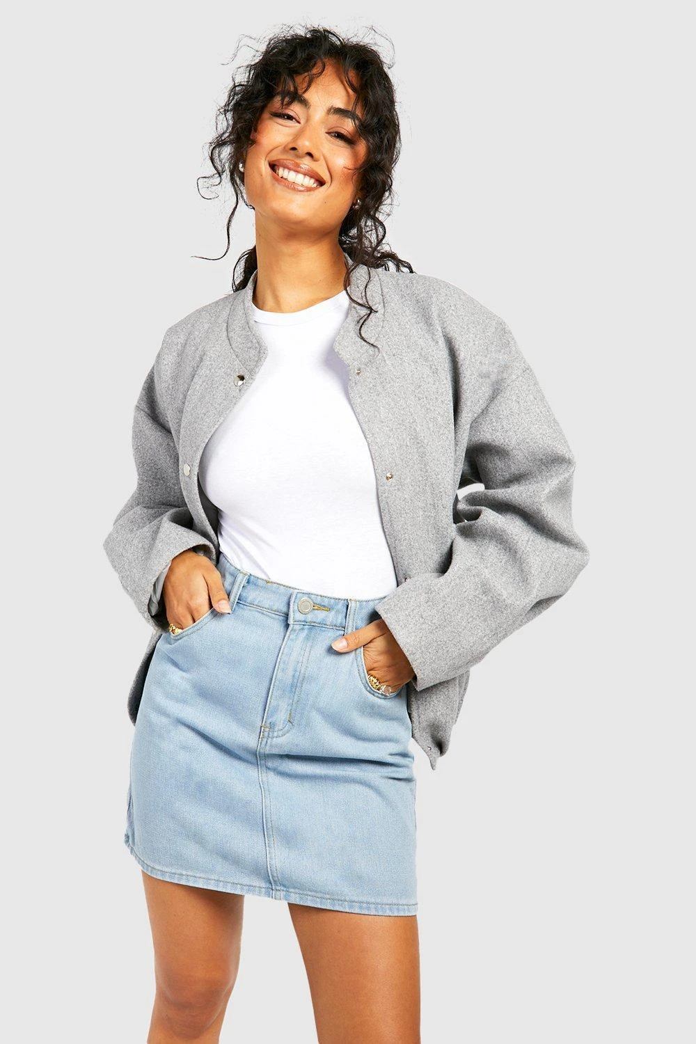 Jupe Taille Haute En Jean – Image 3