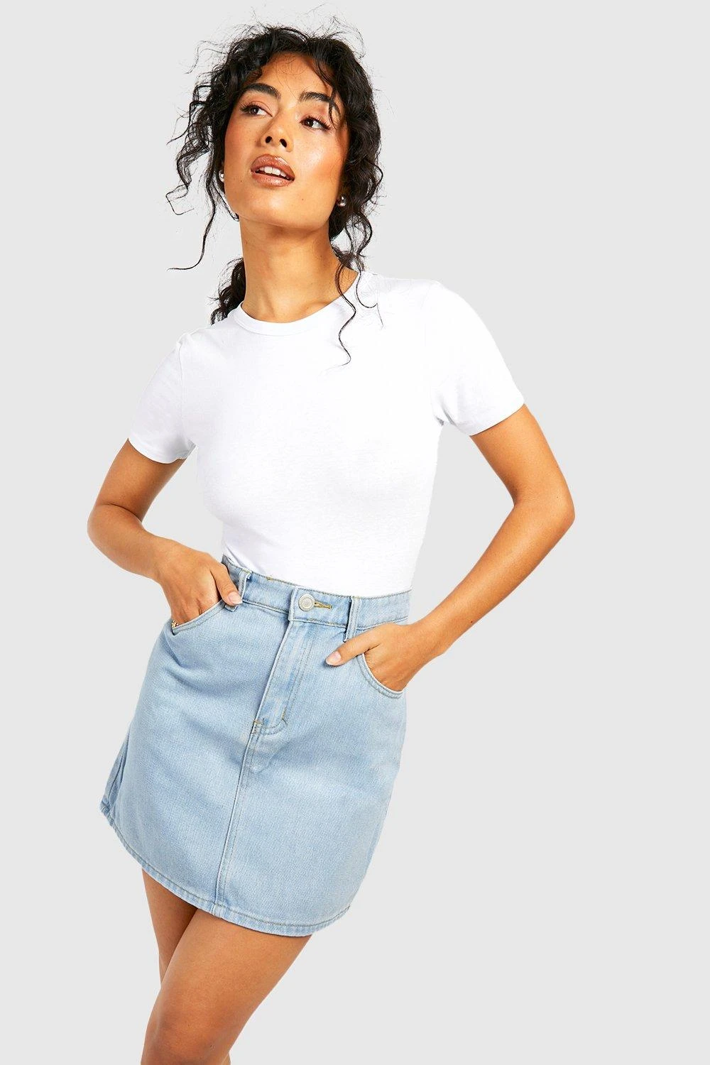 Jupe Taille Haute En Jean – Image 4